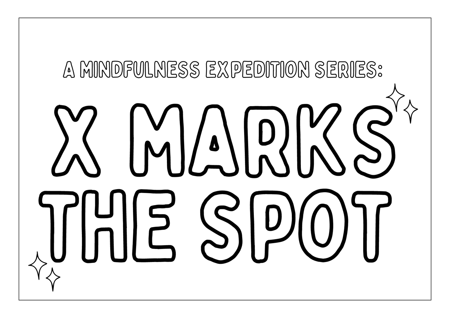Coloring Page: X Marks the Spot